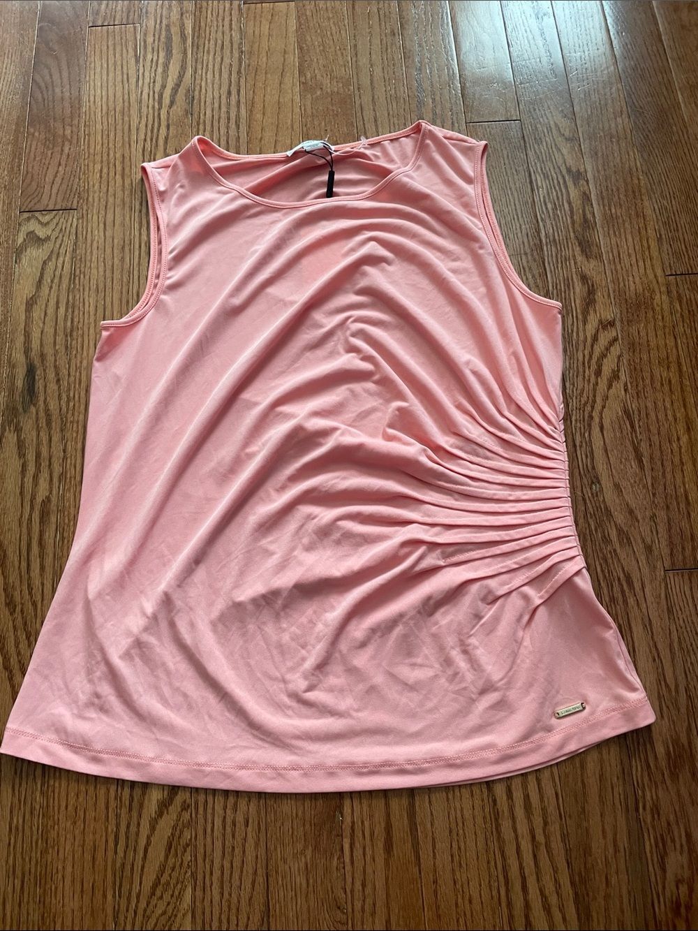 Calvin Klein Peach Sleeveless Blouse Women’s Sz Large NWT